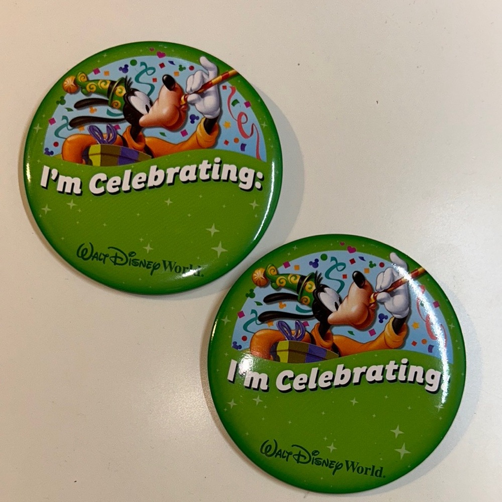 Disney World Green Celebration Badges